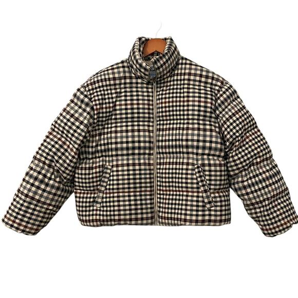 Future Collective Reese Blutstein Plaid Puffer Coat XS Checkered Zip Up Jacket - Picture 14 of 15